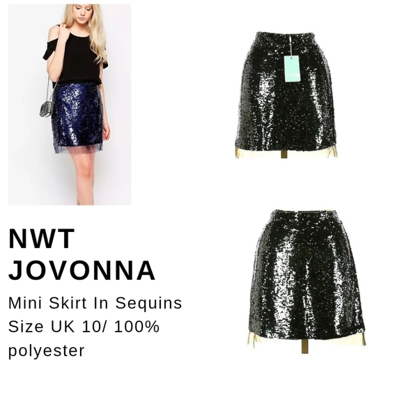 jovonna Dresses & Skirts - 𝅺NWT Jovonna London Mini Skirt In Sequins